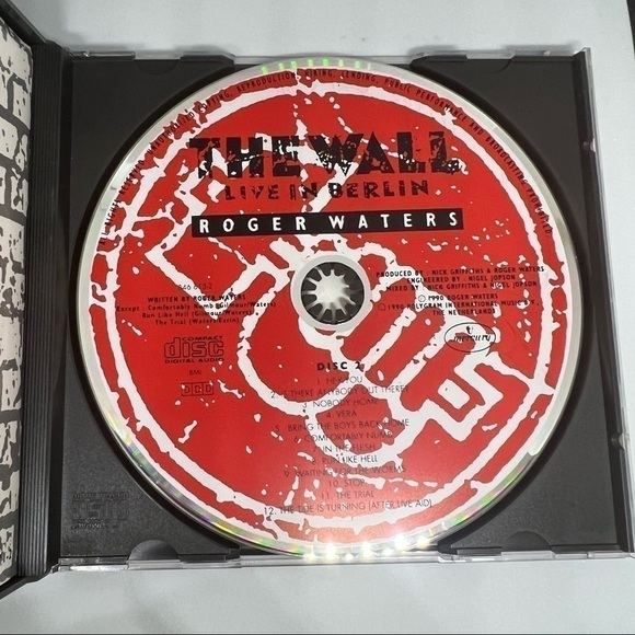 𝅺EUC-ROGER Waters (Pink Floyd) The Wall Live in Berlin (2xCDs Set 1990 Mercury - Picture 8 of 11